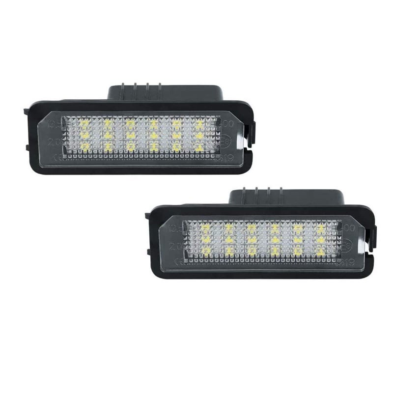 Gempro License Plate Light, LED License Plate Lamp Assembly For Volkswagen VW Golf 4 5 6 GTi CC Rabbit Eos Beetle Porsche Boxster Cayman Cayenne Carrera, Powered by 18SMD Xenon White LED Lights-2pcs - Image 1